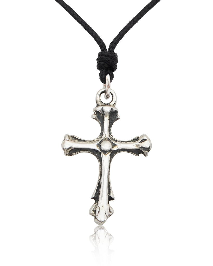 New Cross Jesus Christian Sterling-silver Pewter Brass Necklace Pendant Jewelry