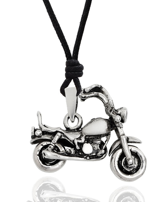 Motorcycle 92.5 Sterling Silver Silver Gold Brasss Necklace Pendant Jewelry