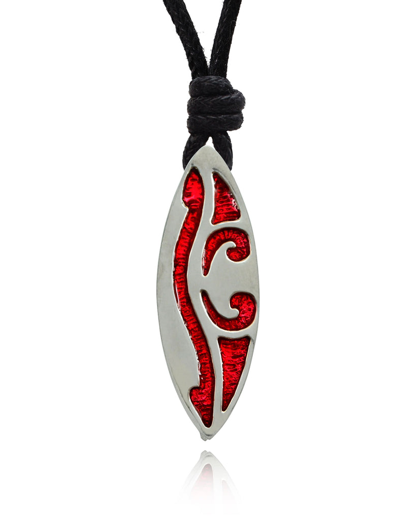 Pattern Surfboard Charm Silver Pewter Charm Necklace Pendant Jewelry