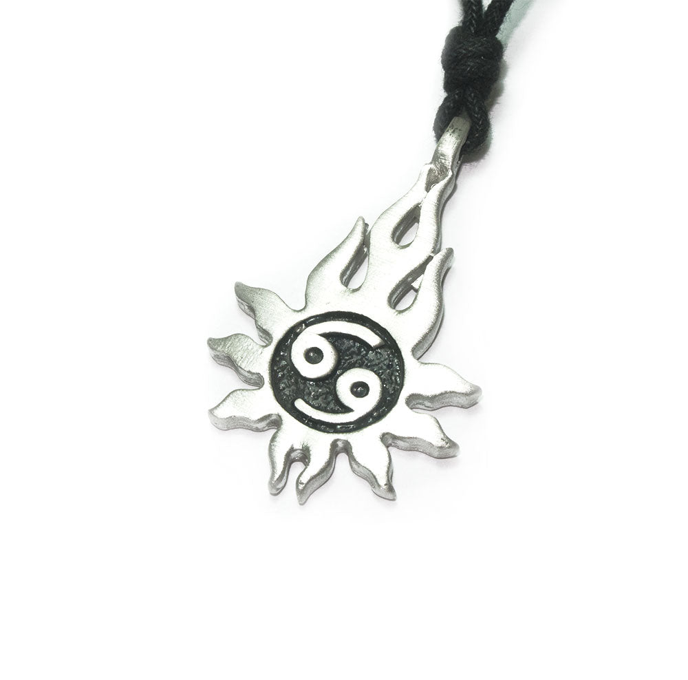 Sun Yin Yang Silver Pewter Charm Necklace Pendant Jewelry