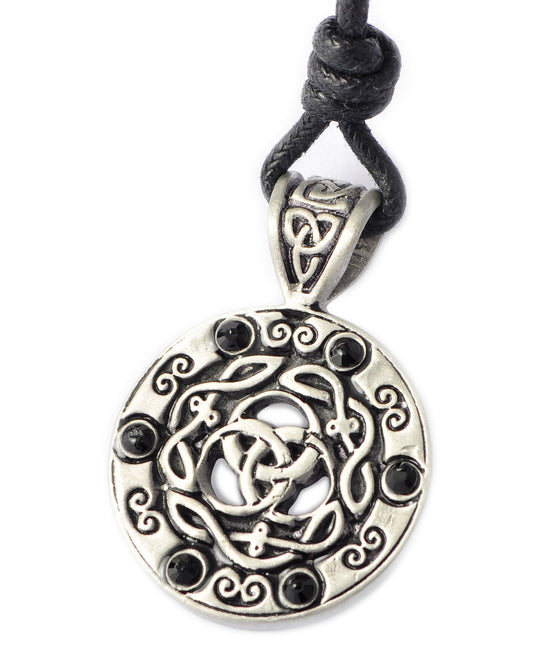 Colorful Celtic Trilogy Silver Pewter Charm Necklace Pendant Jewelry