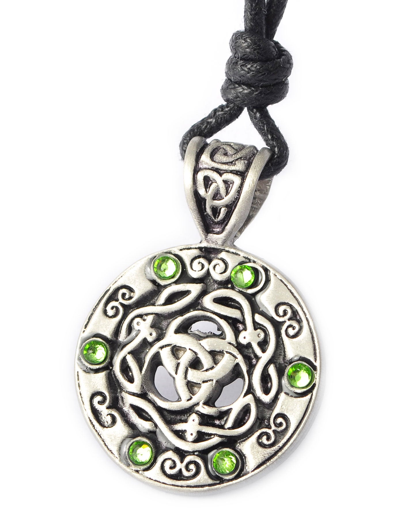 Colorful Celtic Trilogy Silver Pewter Charm Necklace Pendant Jewelry