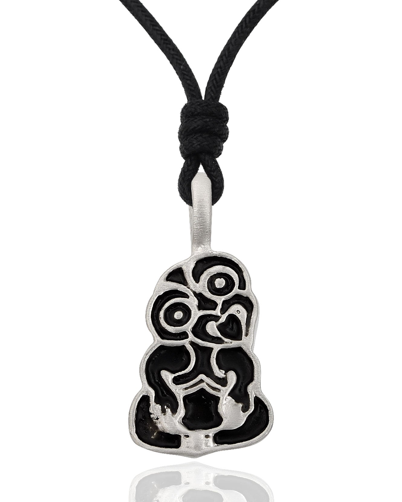 Maori Warrior Silver Pewter Charm Necklace Pendant Jewelry