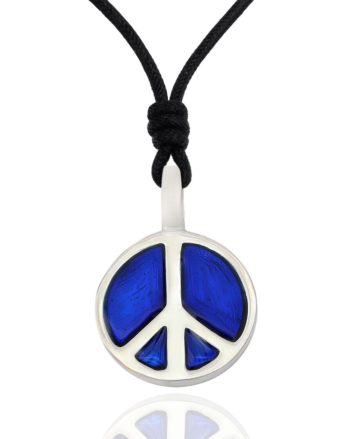 Trendy Peace Sign Silver Pewter Charm Necklace Pendant Jewelry