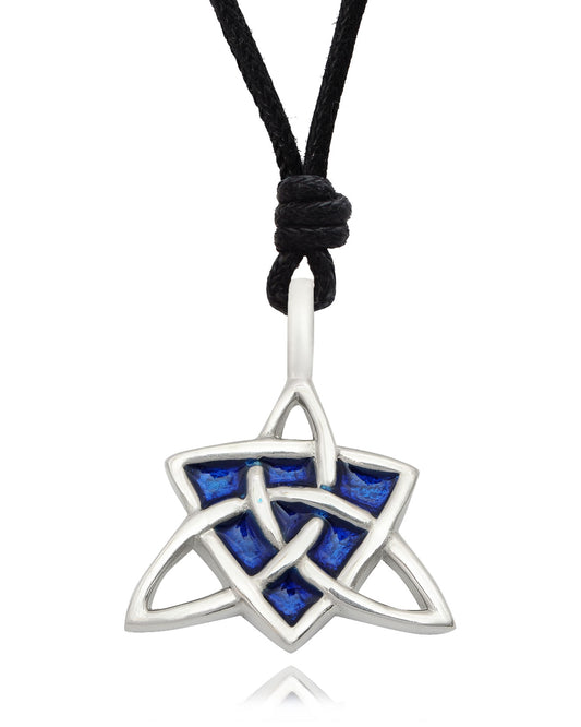 Color Celtic Trilogy Triquetra Knot Silver Pewter Charm Necklace Pendant Jewelry