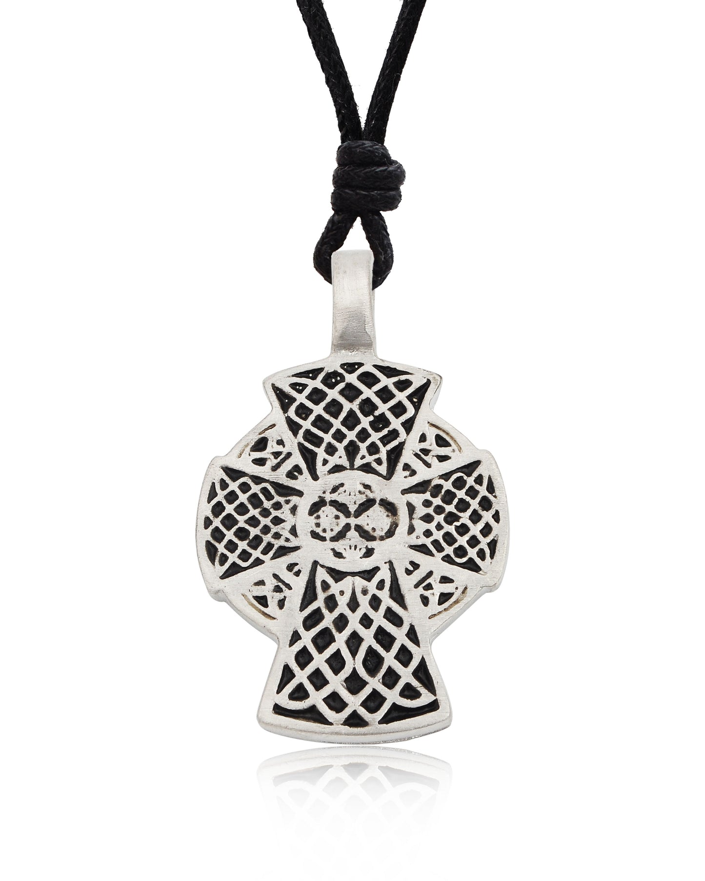 Stunning Celtic Cross Silver Pewter Charm Necklace Pendant Jewelry