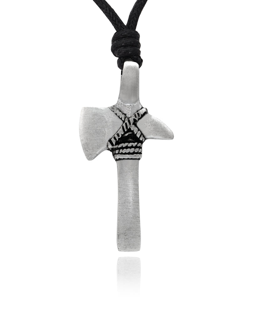 Colorful Battle Axe Silver Pewter Gold Brass Necklace Pendant Jewelry