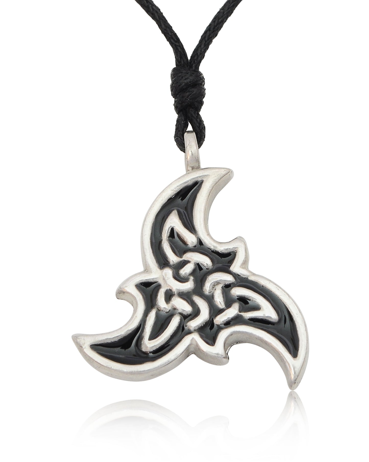 Colorful Celtic Design Silver Pewter Charm Necklace Pendant Jewelry