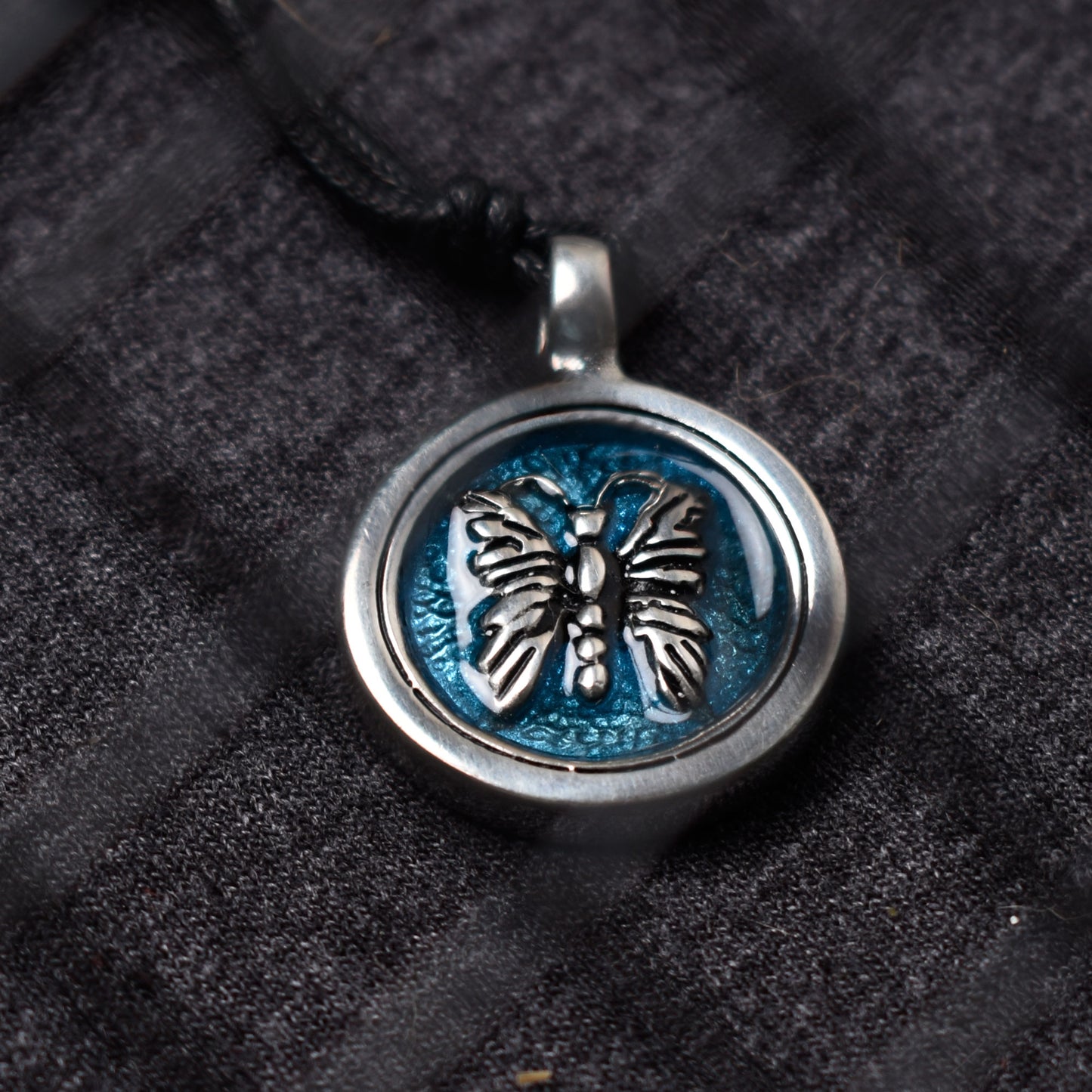 Butterfly Silver Pewter Charm Necklace Pendant Jewelry