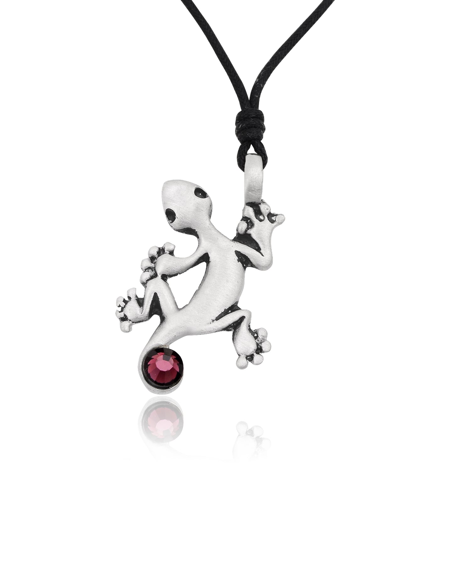 New Lizard Gecko Silver Pewter Charm Necklace Pendant Jewelry