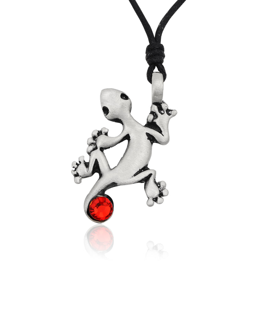 New Lizard Gecko Silver Pewter Charm Necklace Pendant Jewelry