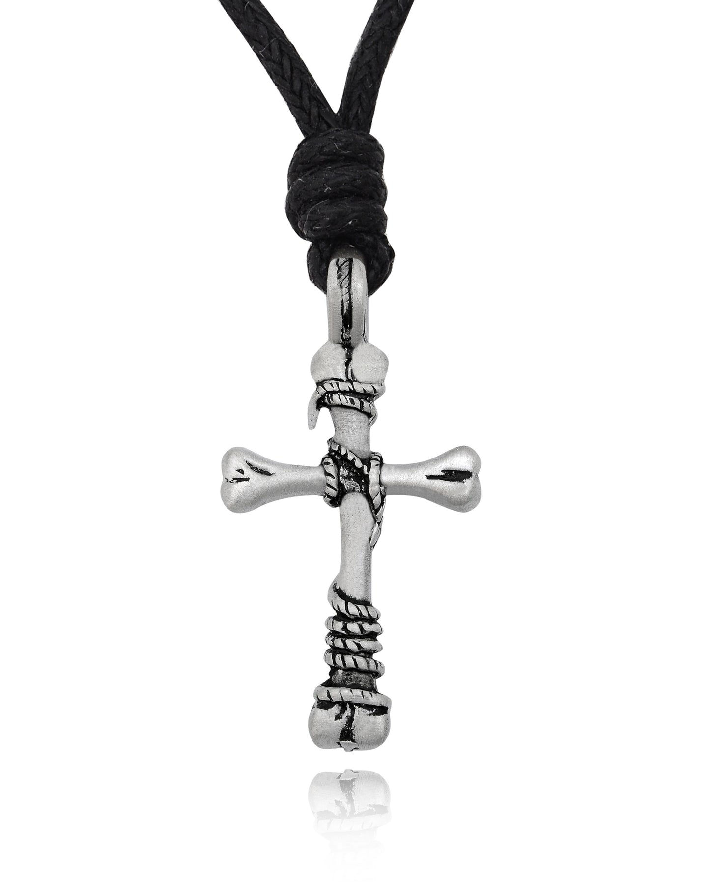 Durable Cross Silver Pewter Charm Necklace Pendant Jewelry