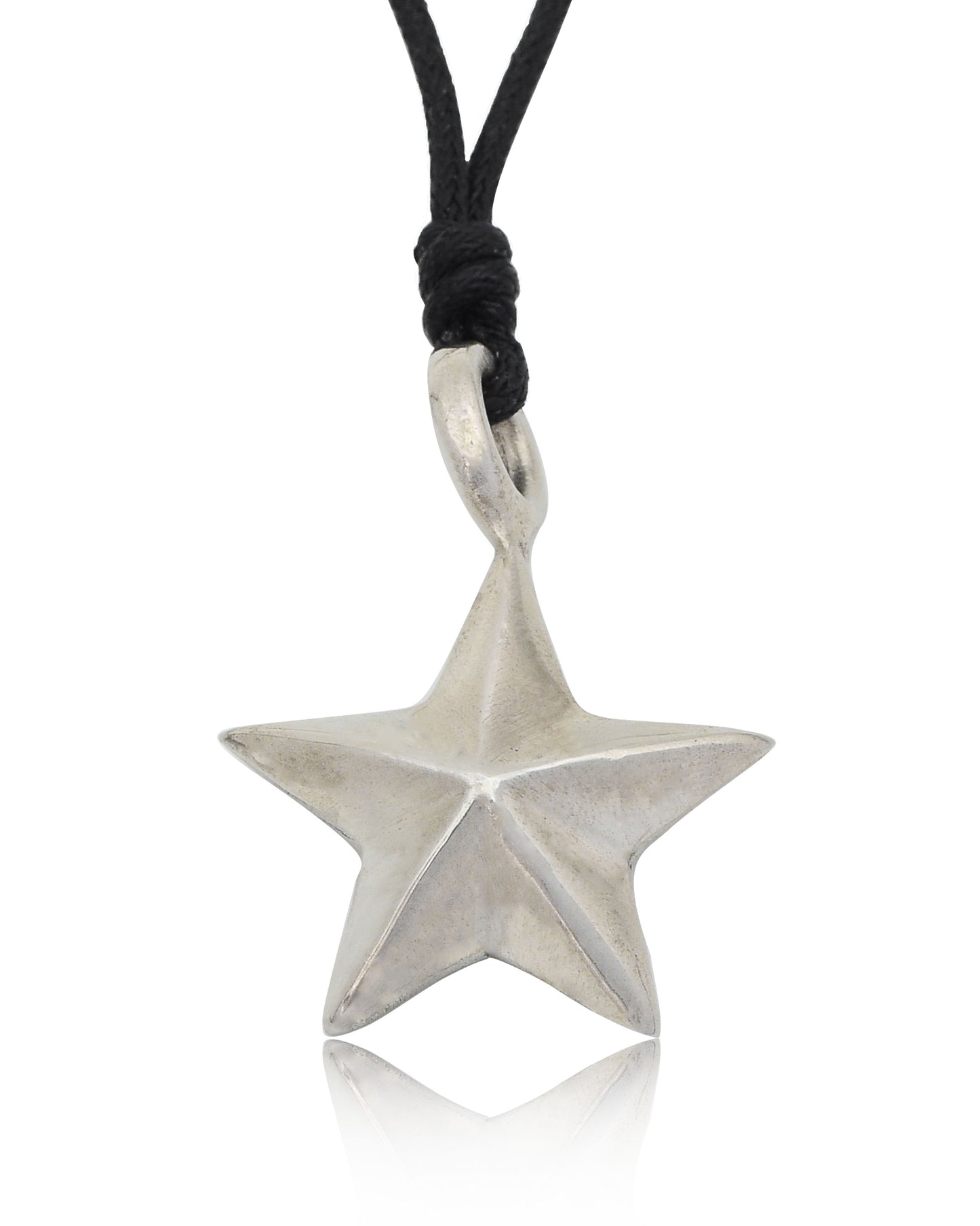 Communist Star Silver Pewter Charm Necklace Pendant Jewelry