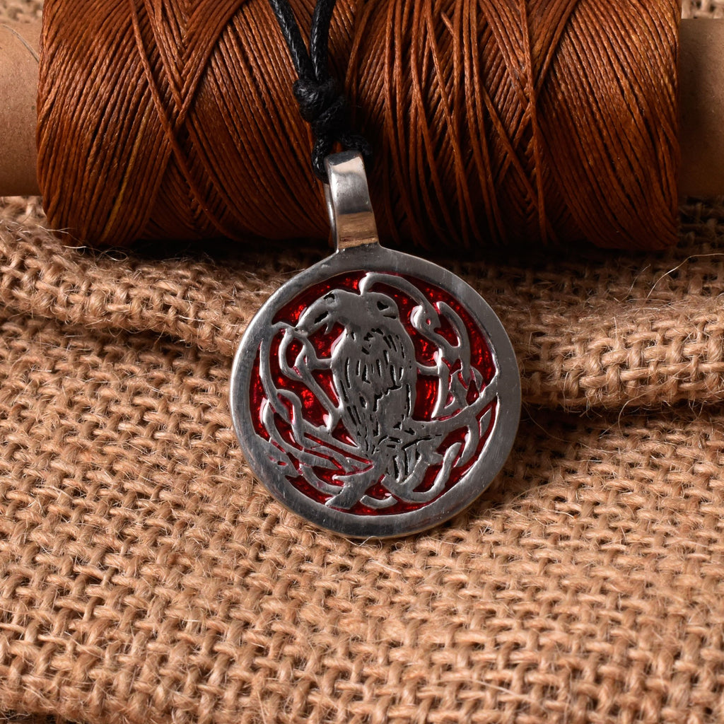 Crow Raven Bird Magic Silver Pewter Charm Necklace Pendant Jewelry