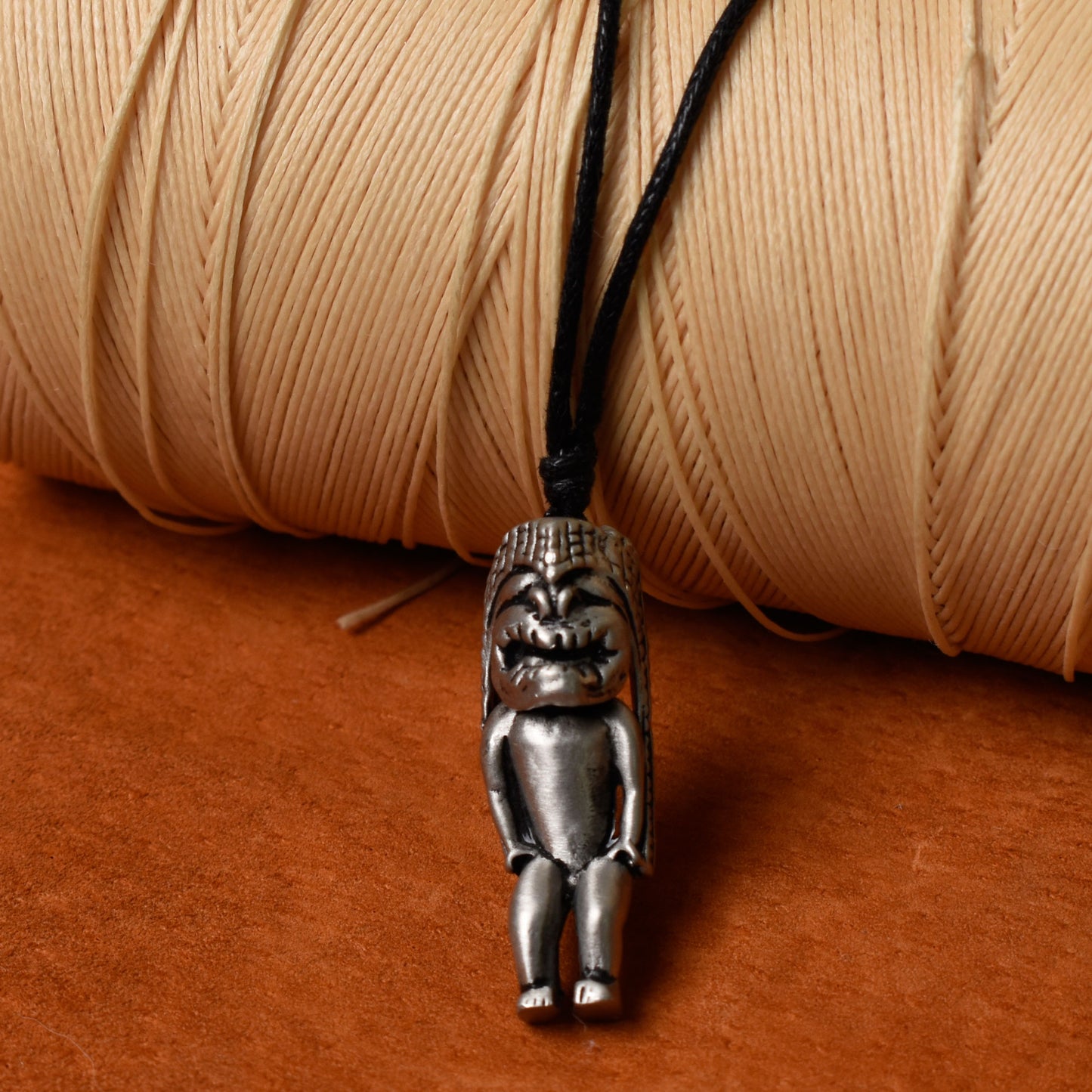 Aboriginal Hawaiian God Silver Pewter Charm Necklace Pendant Jewelry