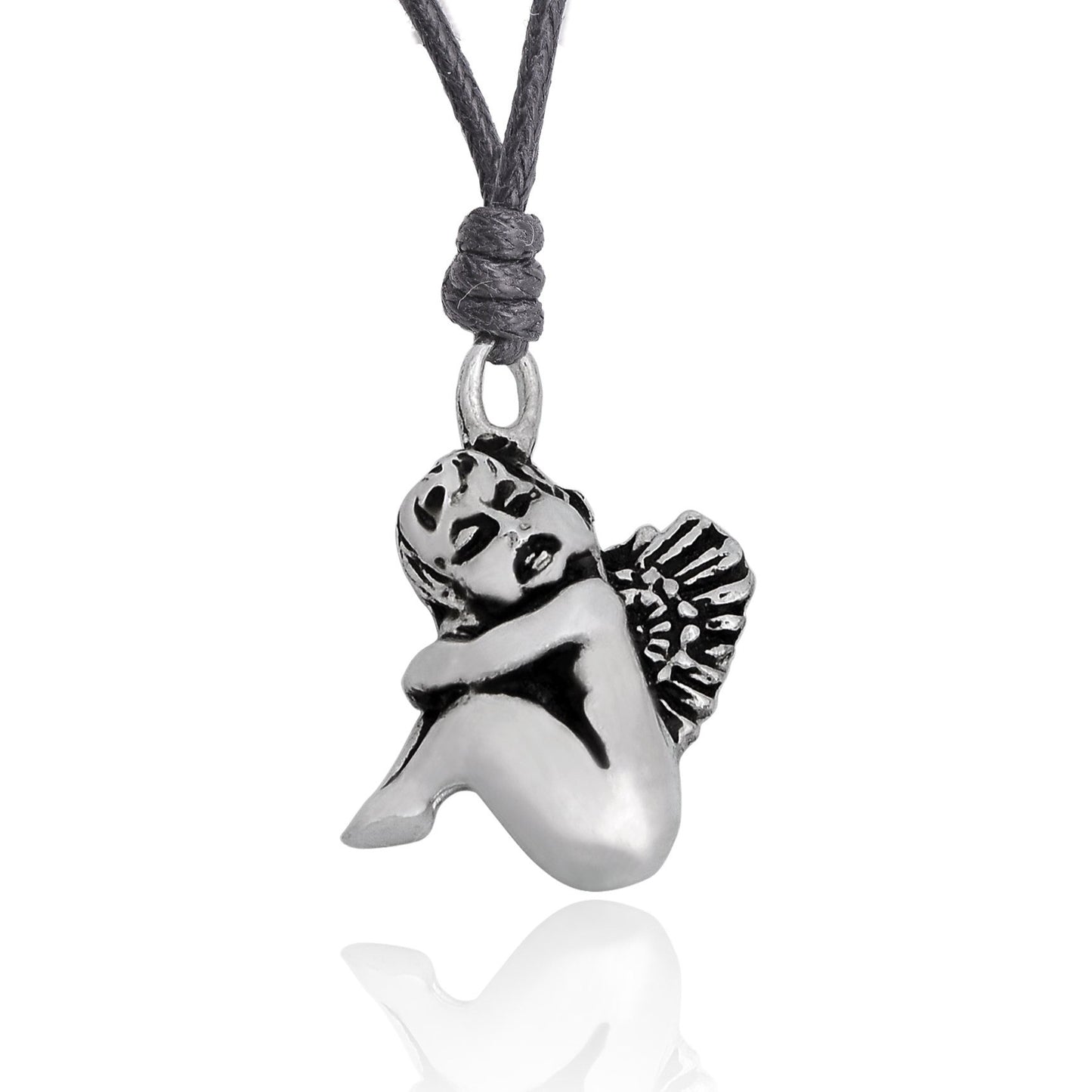 New Cupid Cherub Sterling-silver Pewter Brass Charm  Necklace Pendant Jewelry