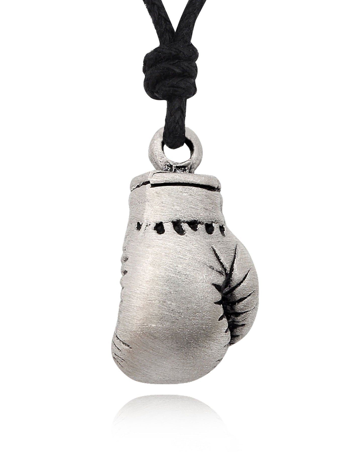 Boxing Glove Fighter MMA  92.5 Sterling Silver Pewter Necklace Pendant Jewelry