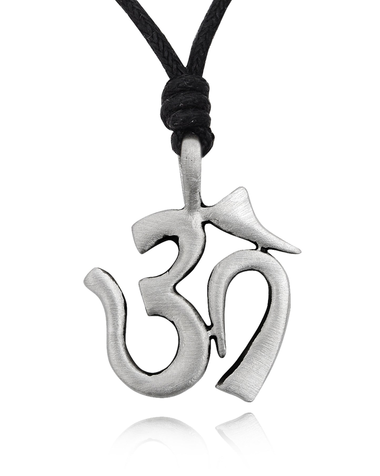 Om Omh Hindu Word Yoga Silver Pewter Charm Necklace Pendant Jewelry