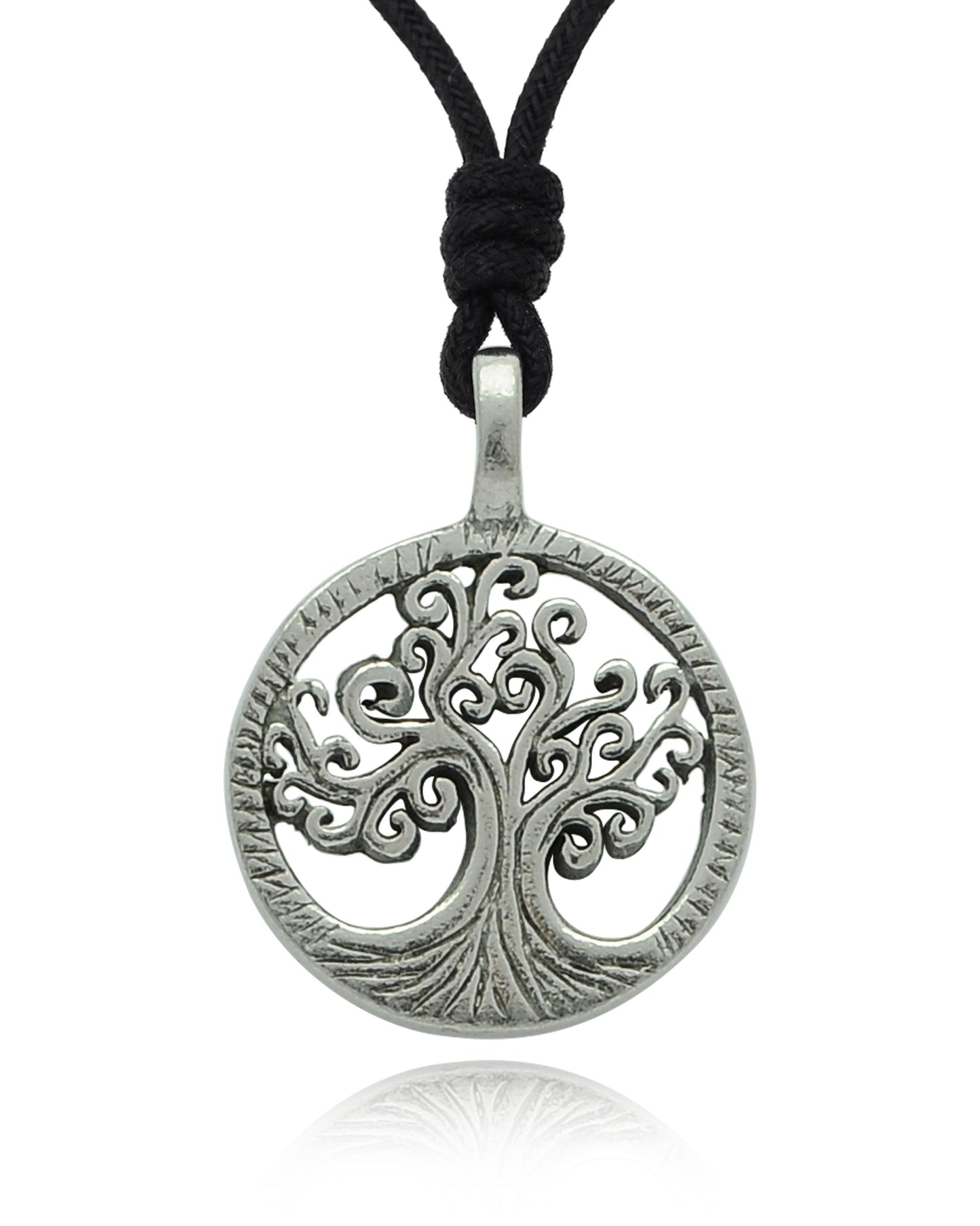 Celtic Tree of Life-2 Silver Pewter Charm Necklace Pendant Jewelry