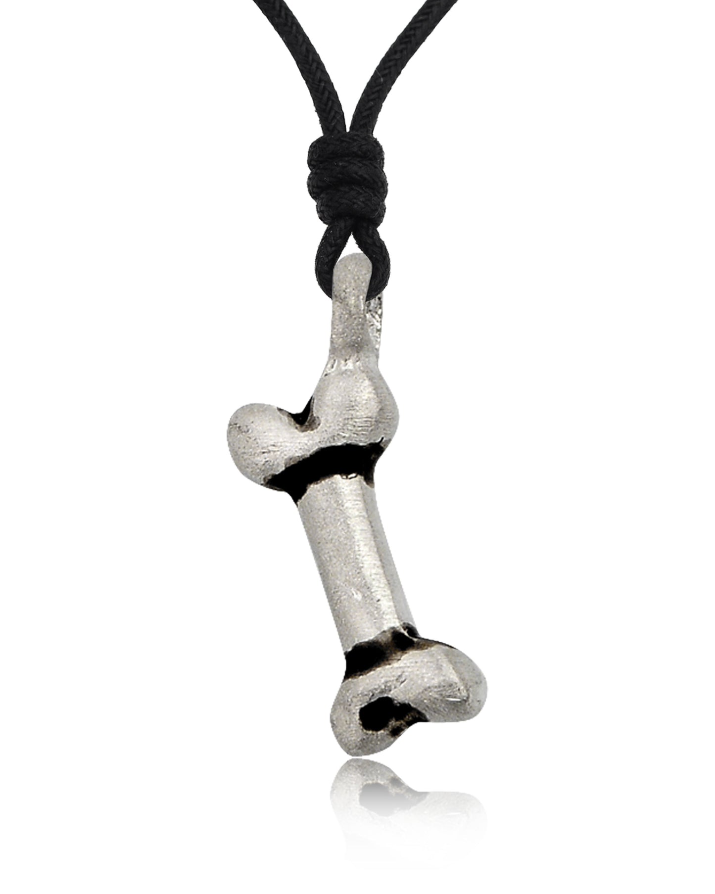 Puppy Bone Silver Pewter Charm Necklace Pendant Jewelry