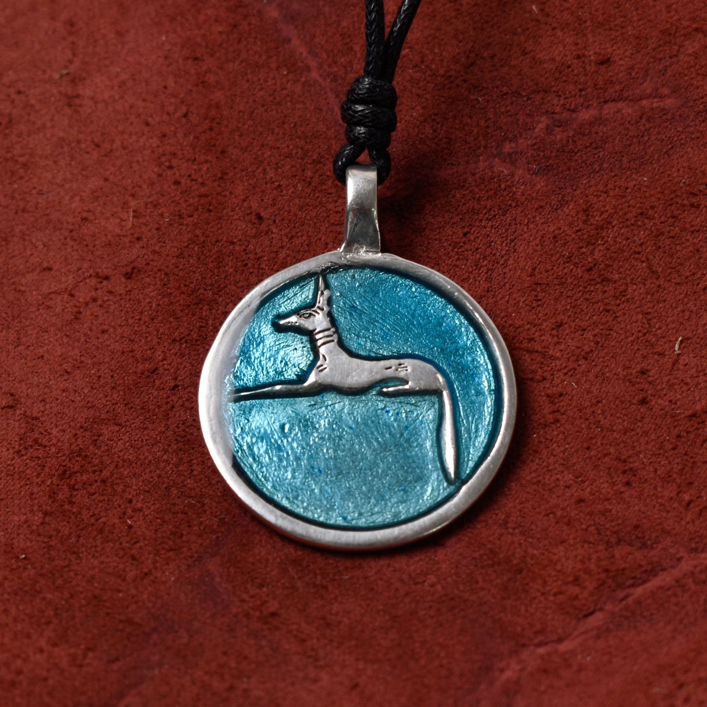 Egyptian God Anubis Silver Pewter Charm Necklace Pendant Jewelry