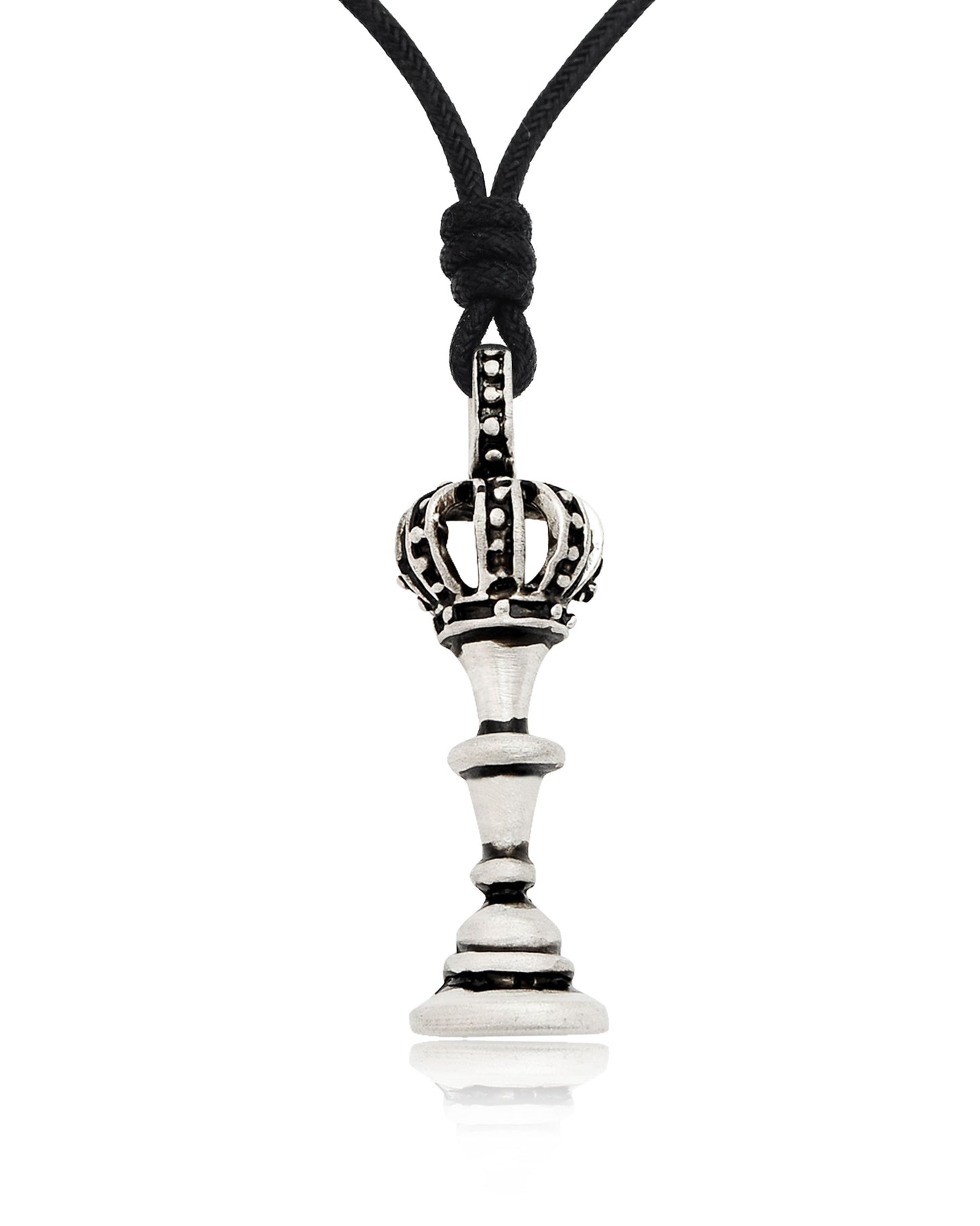 New Crown Silver Pewter Charm Necklace Pendant Jewelry