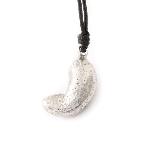 Cashew & Peanut Silver Pewter Charm Necklace Pendant Jewelry