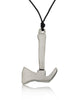 New Battle Axe Silver Pewter Charm Necklace Pendant Jewelry