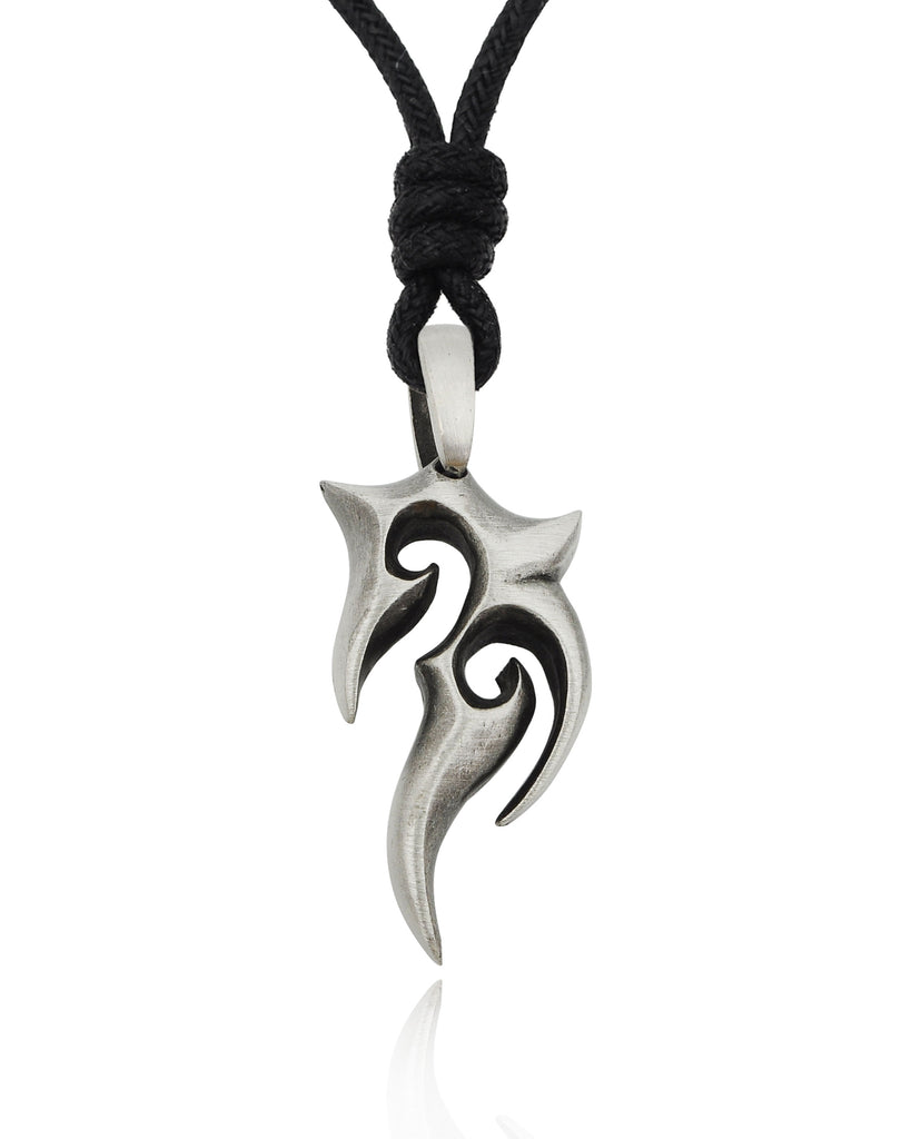 Maori Tribal Fishing Hook Tribal Silver Pewter Brass Necklace Pendant Jewelry
