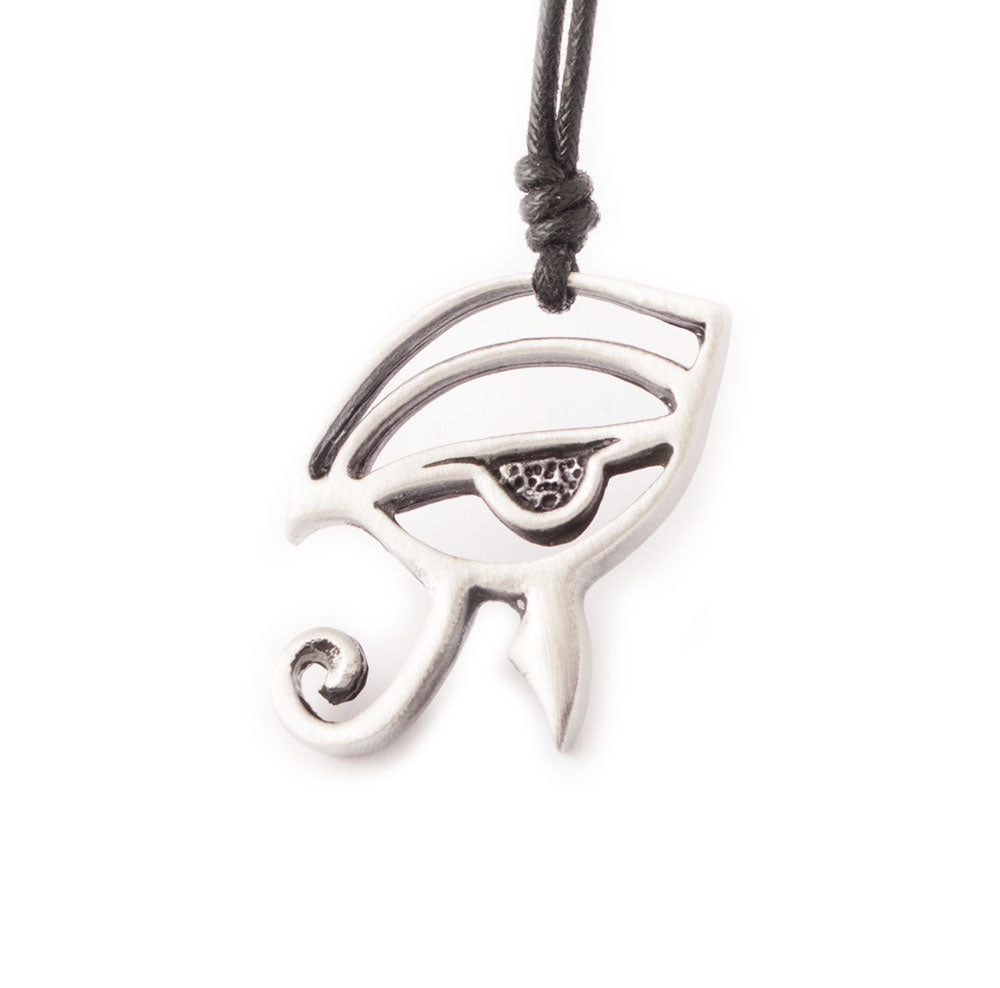 Egyptian Eye of Horus Silver Pewter Charm Necklace Pendant Jewelry