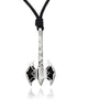 New Battle Axe Silver Pewter Charm Necklace Pendant Jewelry
