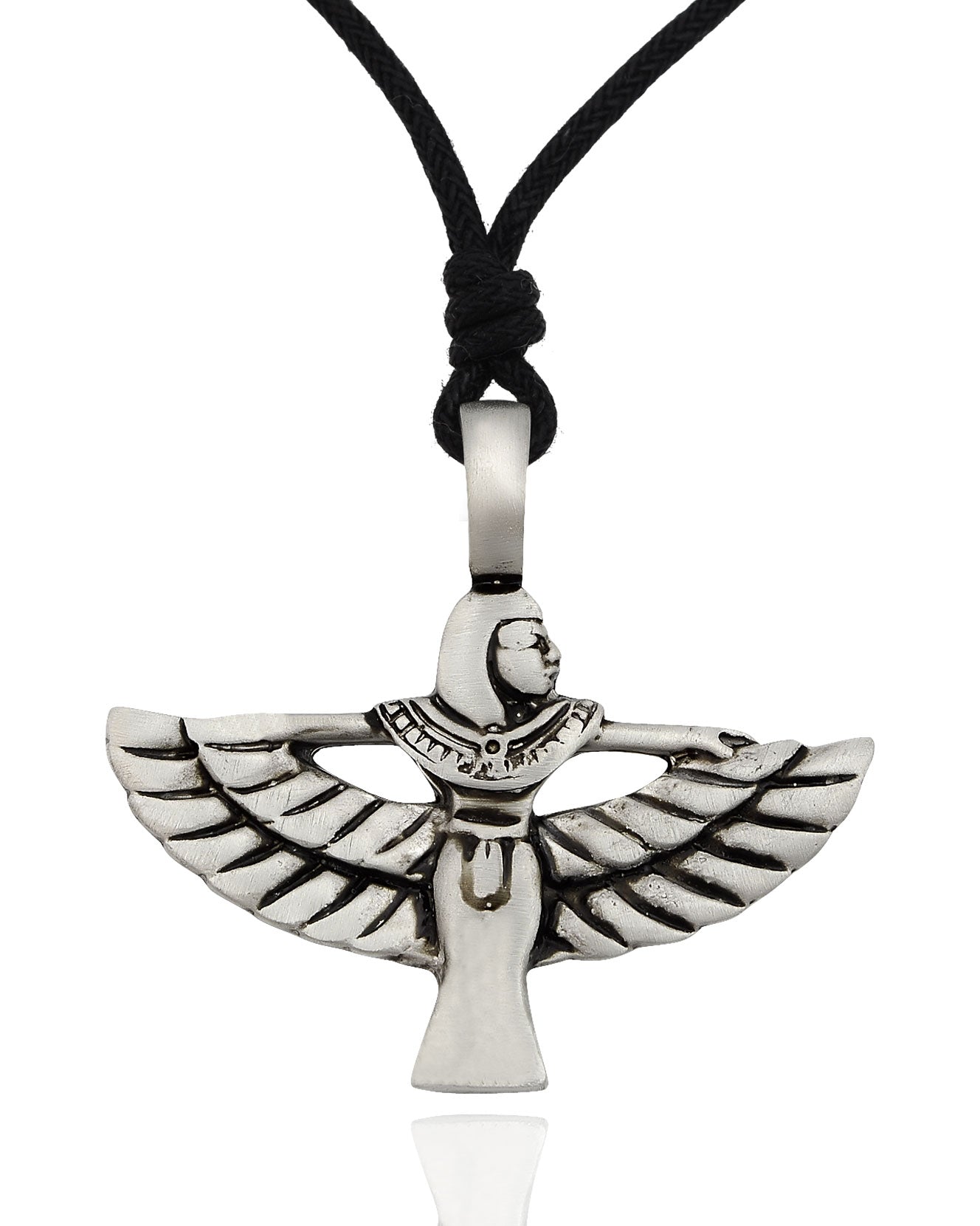Isis Egyptian Goddess Bird Silver Pewter Gold Brass Necklace Pendant Jewelry