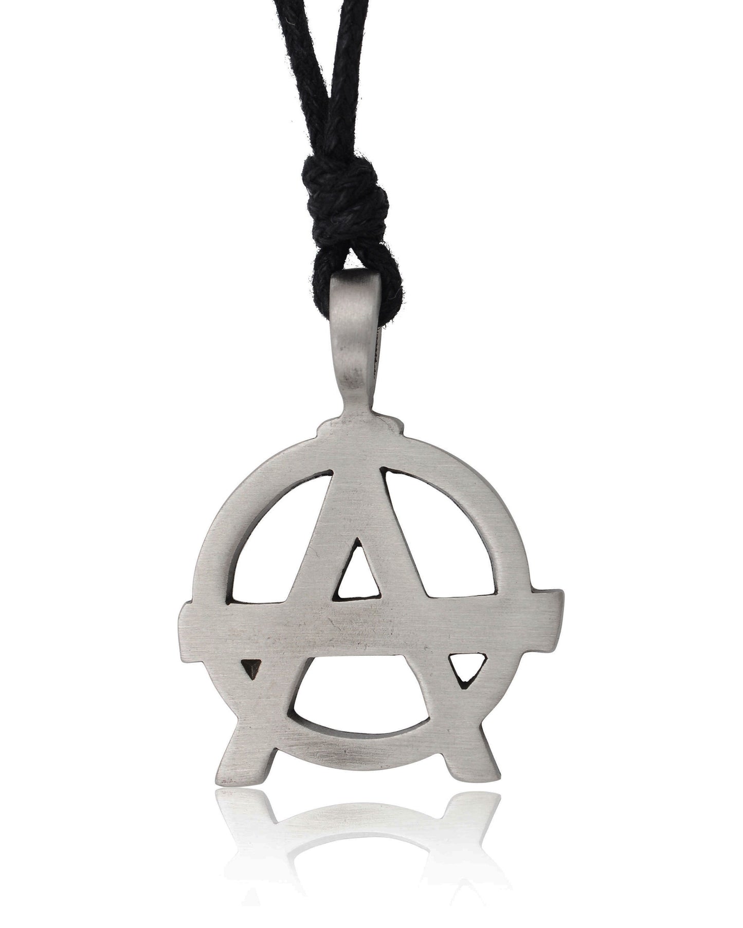 Anarchy Letter A Silver Pewter Charm Necklace Pendant Jewelry
