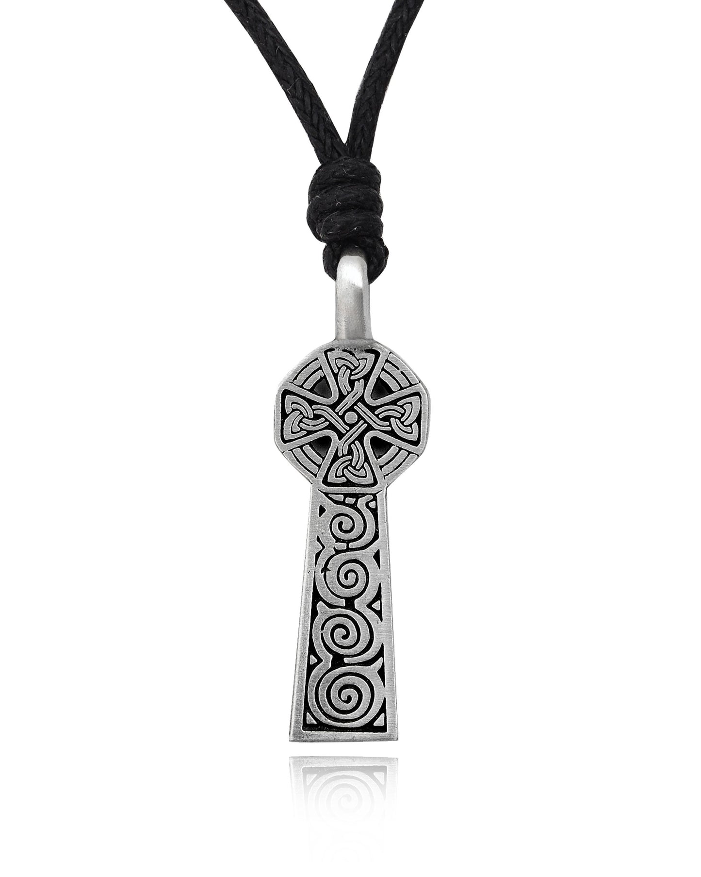 Beautiful Celtic Cross Silver Pewter Charm Necklace Pendant Jewelry