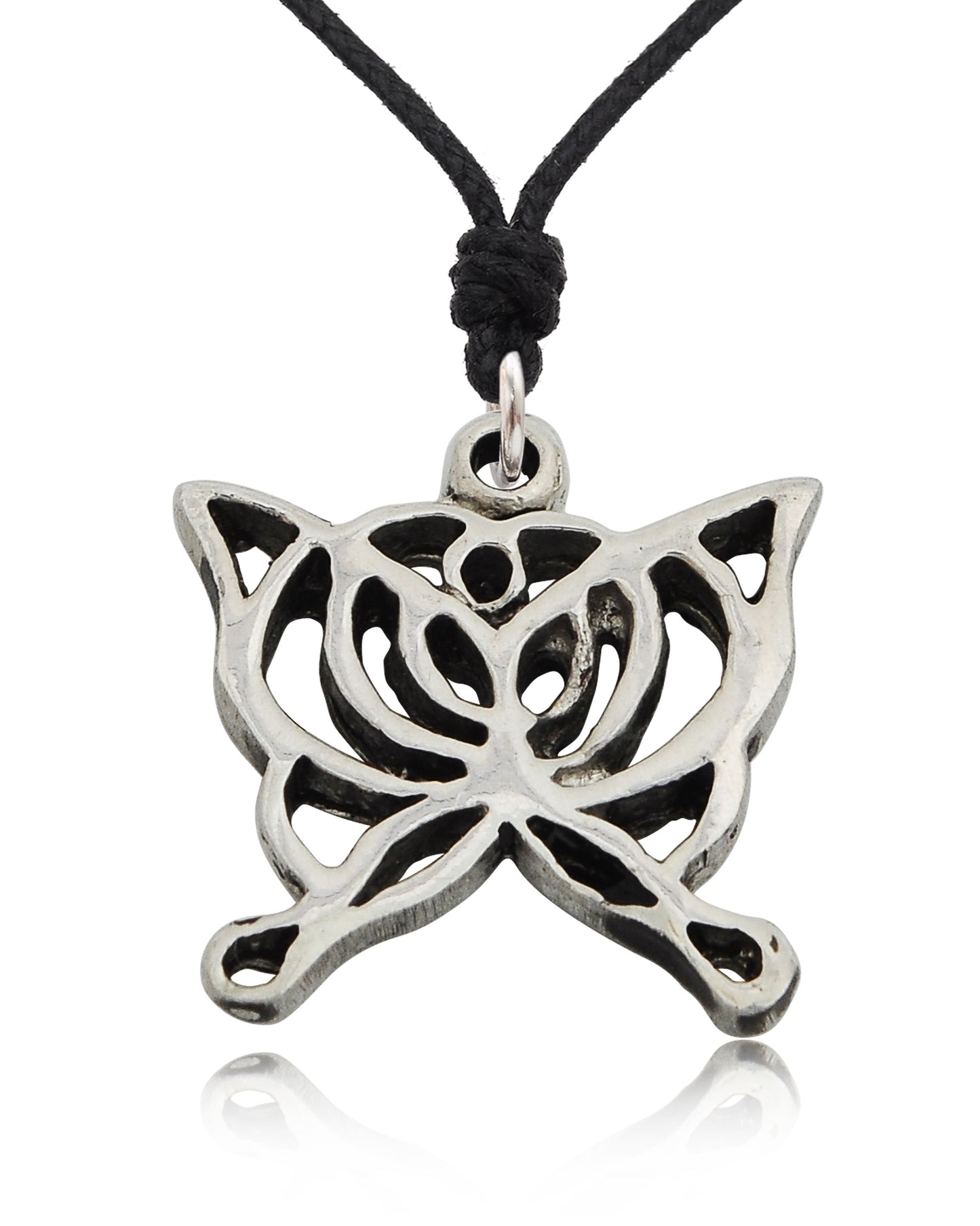 Lovely Butterfly Sterling-silver Pewter Brass Charm Necklace Pendant Jewelry