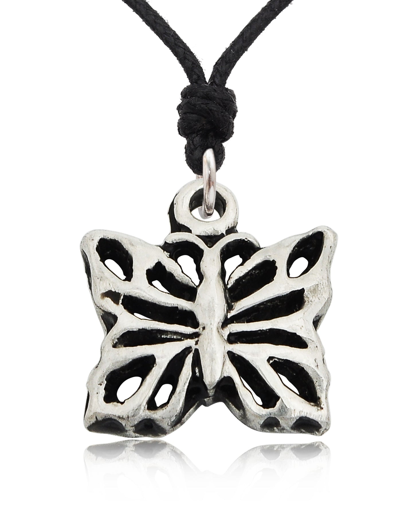 Lovely Butterfly Insect Sterling-silver Pewter Brass Necklace Pendant Jewelry
