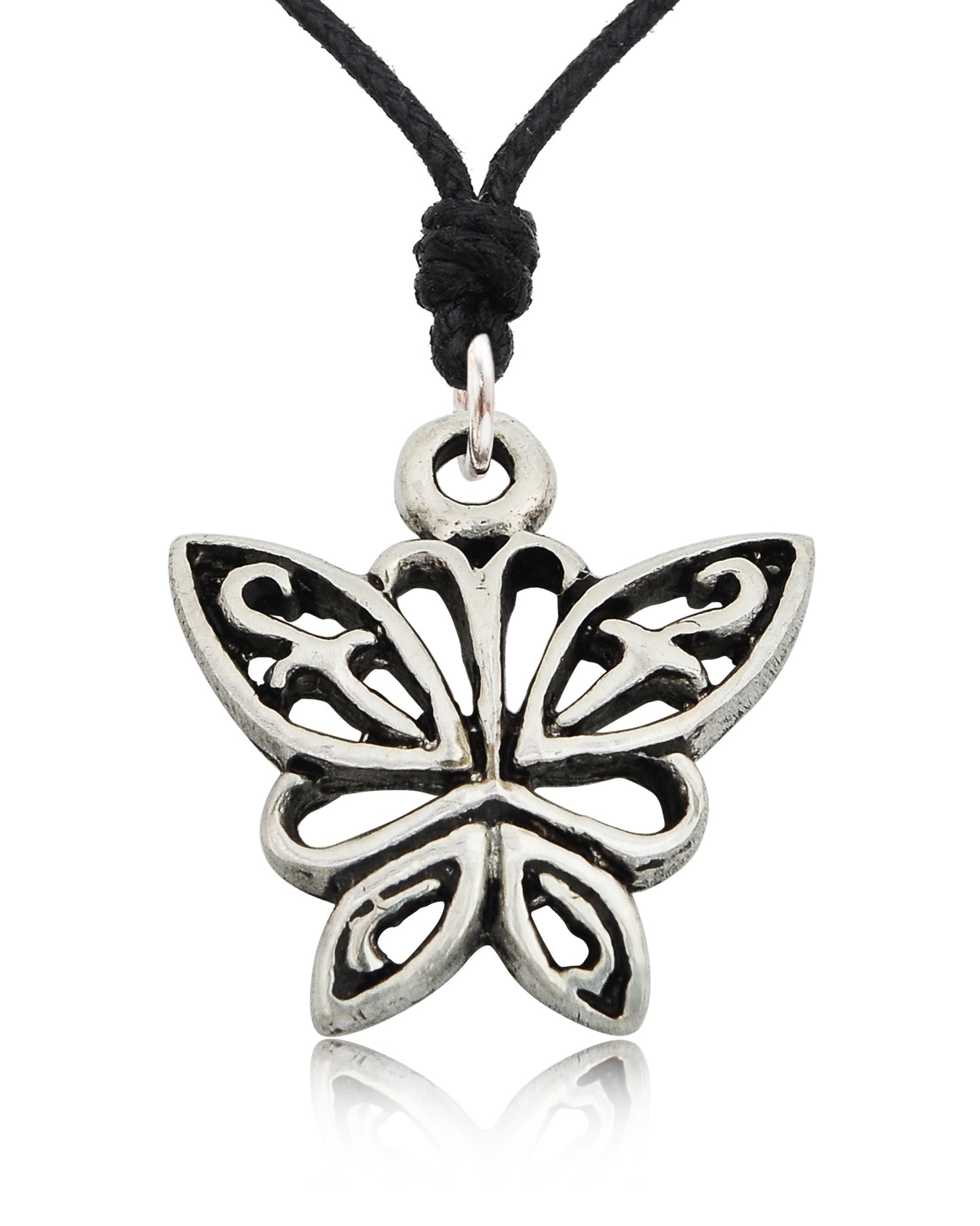 Elegant Butterfly Sterling Silver Pewter Gold Charm Necklace Pendant Jewelry