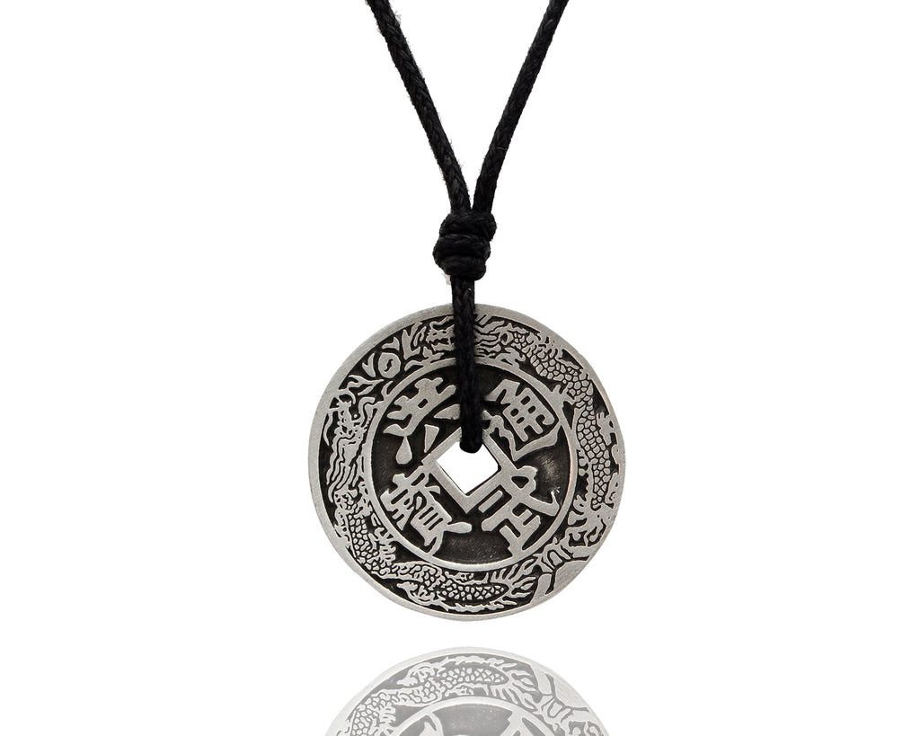 New Chinese Zodiac I-ching Silver Pewter Necklace Pendant Jewelry