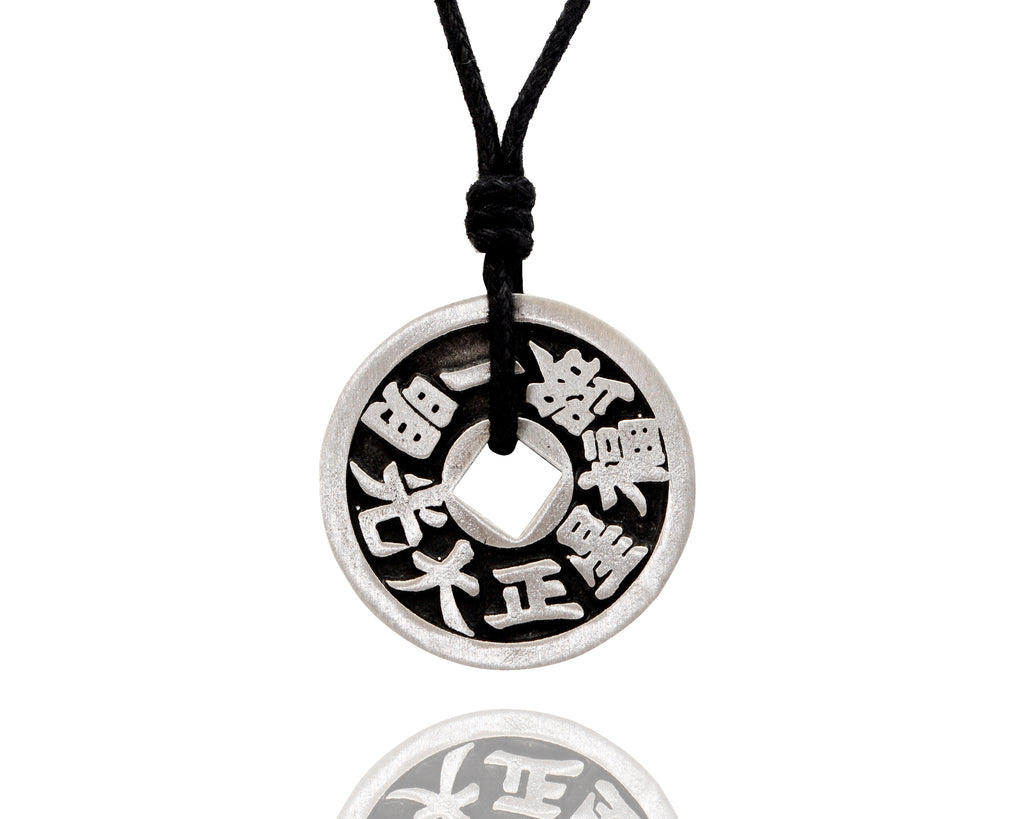 New Chinese Zodiac I-ching Silver Pewter Necklace Pendant Jewelry