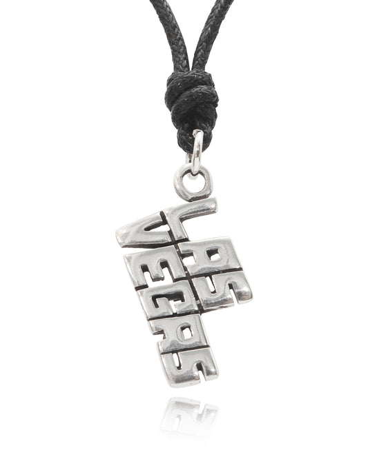 Slogan I Love Las Vegas Silver Pewter Charm Necklace Pendant Jewelry