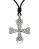 Adorable Celtic Cross Silver Pewter Charm Necklace Pendant Jewelry