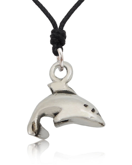 New Handmade Dolphin Sterling-Silver Necklace Pendent Jewelry