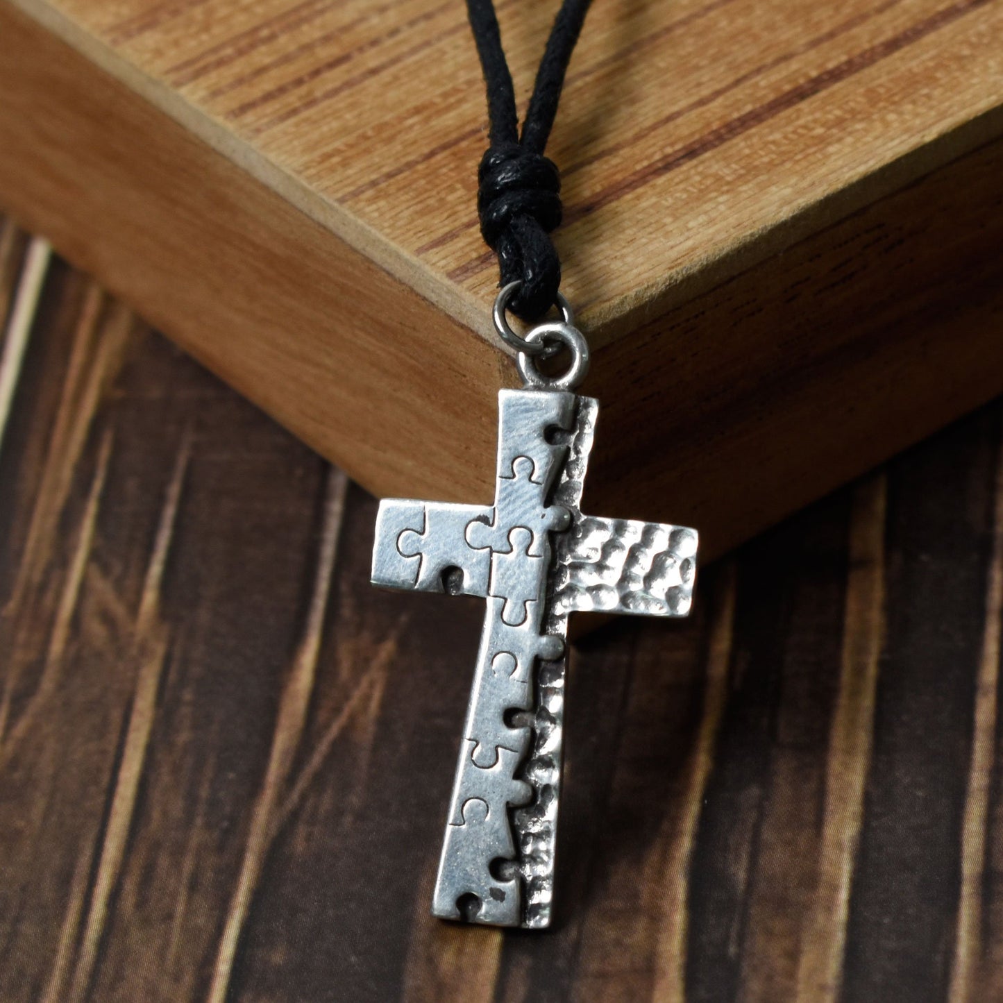 The Christian Cross Silver Pewter Charm Necklace Pendant Jewelry