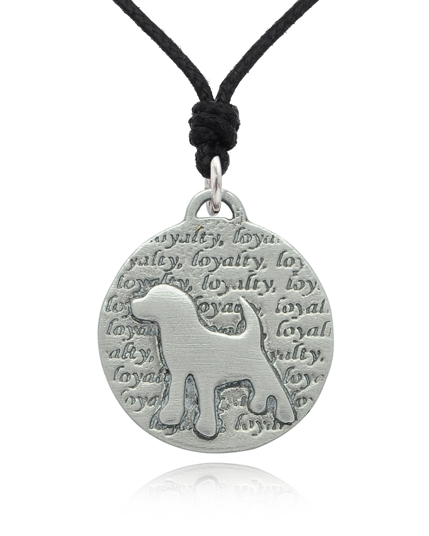 New Loyalty Dog Mans Best Friend Silver Pewter Charm Necklace Pendant Jewelry