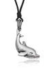 Adorable Dolphin Silver Pewter Charm Necklace Pendant Jewelry