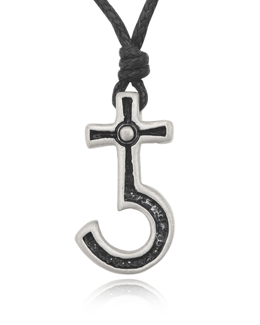 Anchor Cross Silver Pewter Charm Necklace Pendant Jewelry