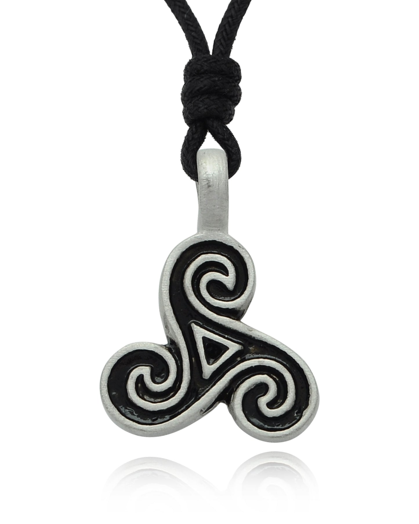 New Tribal Triquetra Silver Pewter Charm Necklace Pendant Jewelry