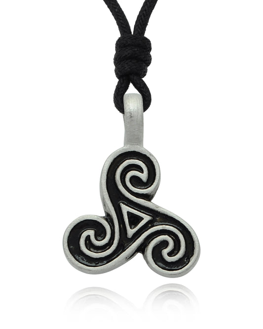 New Tribal Triquetra Silver Pewter Charm Necklace Pendant Jewelry