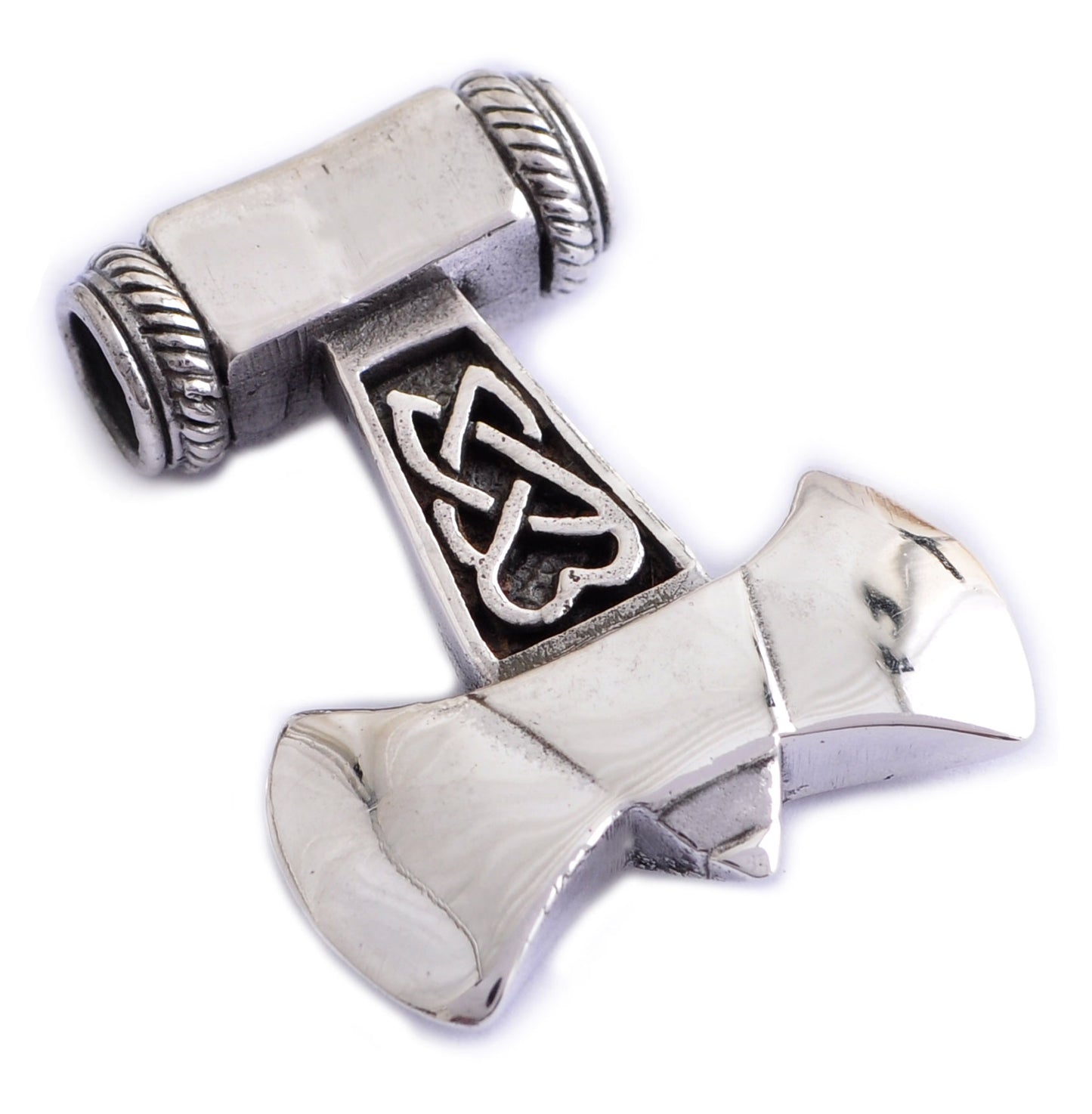 God's Hammer Mjolnir 92.5 Sterling Silver Brass Necklace Pendant Jewelry