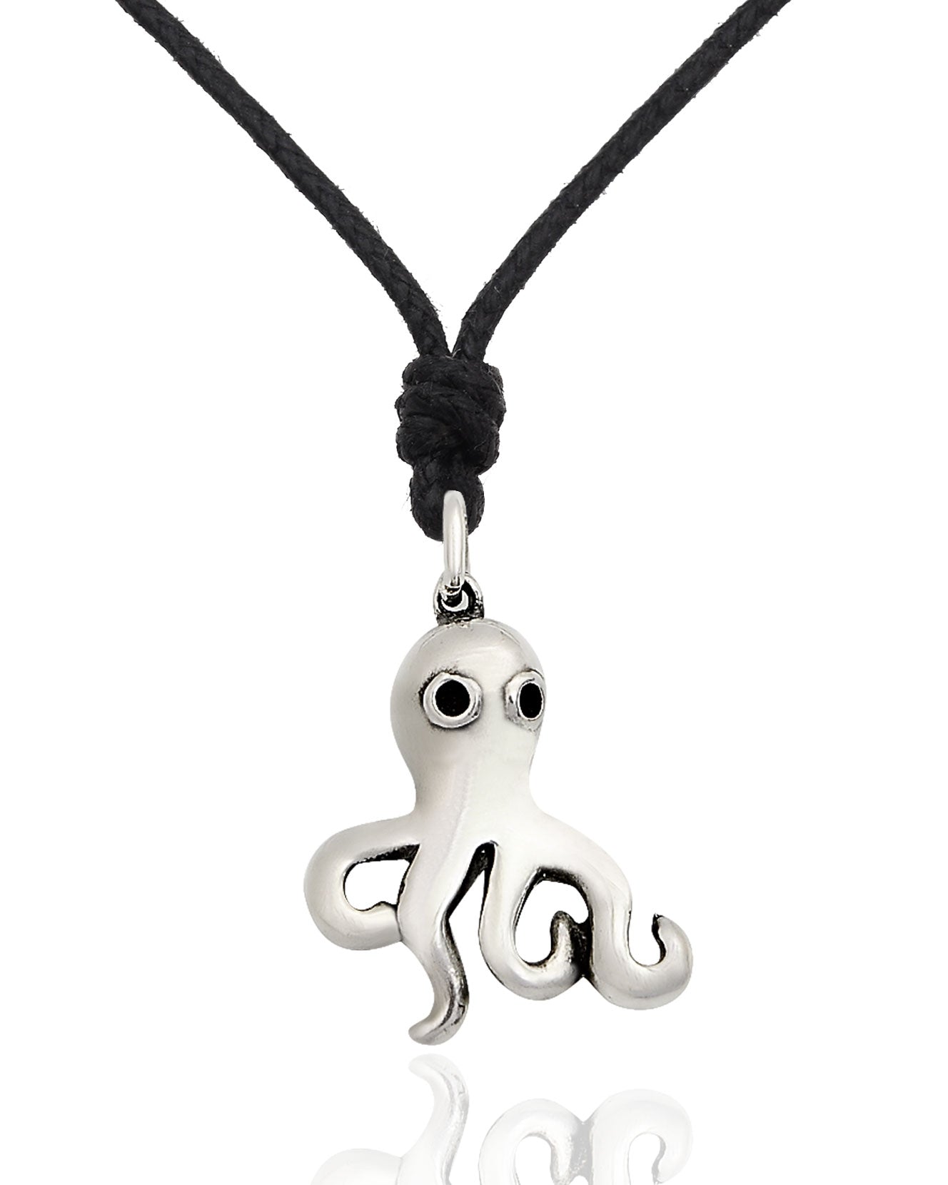 New Octopus Silver Pewter Charm Necklace Pendant Jewelry